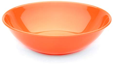 Harfield Orange Cereal Oatmeal Dessert Bowls (Pack of 4) Polycarbonate Plastic Reusable Virtually Unbreakable