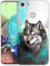 Sunrive Hülle Kompatibel mit TP-Link Neffos C9A Silikon, Transparent Handyhülle Schutzhülle Etui Case (X Wolf 1)+Gratis Universal Eingabestift MEHRWEG