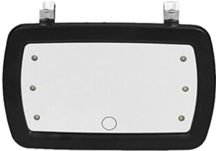 6 LED Lichter Auto Sonnenblende Spiegel Make-up Sonnenschutz Kosmetikspiegel Clip Auto Schminkspiegel mit Auto Schminkspiegel Visier mit LED-Licht Zubehör