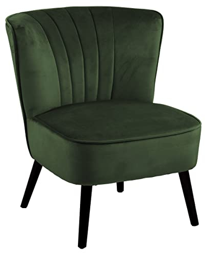 Amazon Marke Movian - Loungesessel, Stoff, 4-Fuß-Holzgestell, 66,5 x 71 x 80 cm, Waldgrün