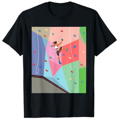 Wall Climbing Girl - Rock Climber Indoor Sports Adventure T-Shirt
