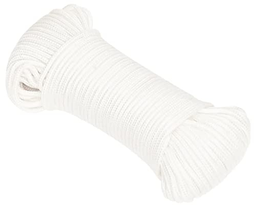 vidaXL Bootsseil Ankerleine Festmacher Tauwerk PP Leine Seil Tau Polypropylenseil Geflochten Flechtleine Weiß 5mm 25m Polypropylen