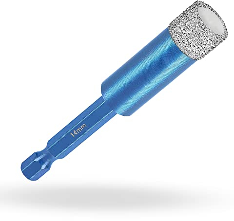 Foret carrelage 14mm hexagonal - Scie cloche carrelage pour ceramique, marbre - Foret diamant pour Meuleuse d'angle | rendech® Qualité de la marque