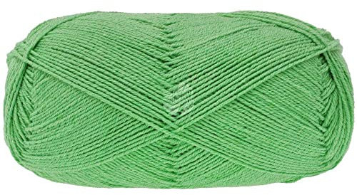 LANA GROSSA Meilenweit Cotone Vegano| Die Alternative ohne tierische Fasern | Handstrickgarn aus 76% Baumwolle, 14% Polyamid & 10% Polyester | 100g Wolle zum Stricken & Häkeln | 420m Garn FB2