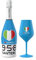 Santero 958 I LOVE NAPOLI 75 cl + 1 Bicchiere Calice, Spumante Extra Dry | Scudetto