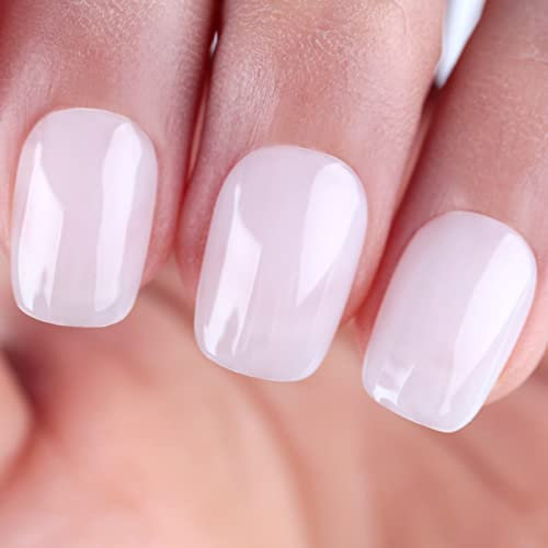 Sheer Gel Nail Polish, Jelly Milky White Translucent Color UV/LED Light Cure Gel Polish for Nail Art DIY Manicure and Pedicure at Home, 0.5 fl oz