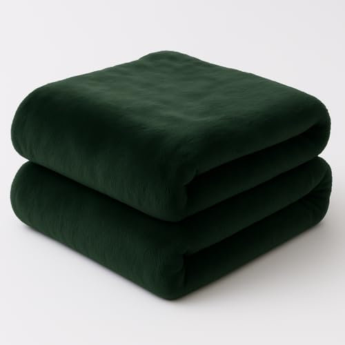 Dreamcatcher Luxurious Green Faux Fur Throw Blanket 160 x130cm, Large Blankets and Throws Fleece Blanket, Ideal Fluffy Blanket for Sofas, Beds, Chairs and Couch