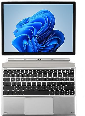Laptop 2 in 1, Laptop Touch Screen IPS da 12,3 Pollici, con Tastiera Magnetica, WiFi Dual Band da 2,4 GHz 5 GHz, Microfono di Supporto, Altoparlante, Bluetooth, (16+512G Spina