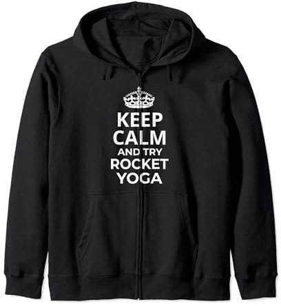 Rocket-Yogalehrer//Bleib ruhig und probiere Rocket Yoga aus! Kapuzenjacke