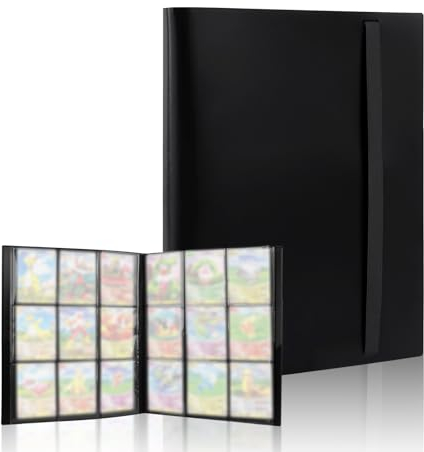 talifoca 360 Carte - Classeur pour Pokémon Cartes, Album pour Cartes, Classeur Carte pour Pokemon, Classeur pour Cartes à Collectionner, 18 Porchettes Chaque Page, pour Sangle Elastique Empêchee