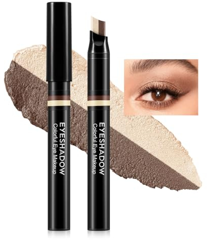 Boobeen Doppel Farben Lidschatten Stick Glitter Lidschatten Stift Wasserdicht Schimmer Lidschatten Highlighter Bleistift Creme Schatten Stick Langanhaltendes Augen Makeup