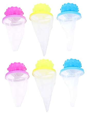 Gatuida 6pcs Laundry Hair Remover Mesh Pouch Practical Shaped Filter for Washing Machine Fine Mesh Design Collects Debris Pet Hair Reusable Lint Catcher for Cleaning