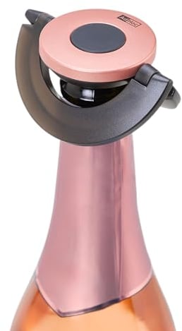 AdHoc FV54 dichter Sekt- und Champagnerverschluss GUSTO, Kunststoff/Silikon, black & rosé