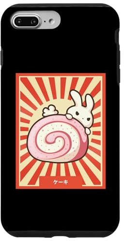 Hülle für iPhone 7 Plus/8 Plus Anime Rabbit Eat Cake Roll Lover Retro Japanischer Stil