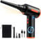 【Brushless Motor 150000RPM】 Compressed Air Duster, 3-Gear Dust Blower Electric Air Duster for Computer Cleaning, 7500mAh Battery, 15W Fast Charging, LED Light