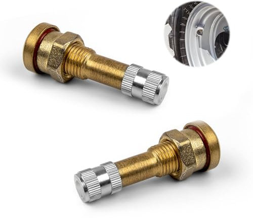 WJUAN Reifenventil 2, Modell V3-20-1, 45mm, Roller Reifenventil, Reines Kupfer Reifenventile, Eingebettet, Geeignet für PKW, LKW, Motorräder