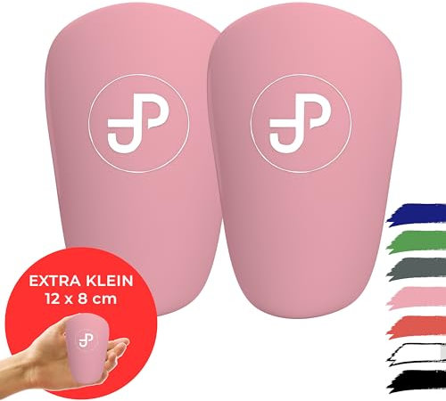 JDP Mini Schienbeinschoner, extra kleine Schienbeinschoner Fußball Herren, Anti-Rutsch Mini Schienbeinschoner Kinder Fussball, Schienbeinschoner klein, Schienbeinschoner für Fußball 12x8 cm, pink