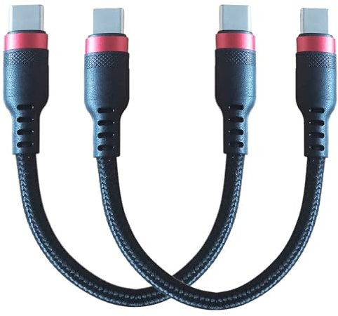 DUXIAOSHA Lot de 2 câbles de charge rapide USB C vers USB C - 20 cm