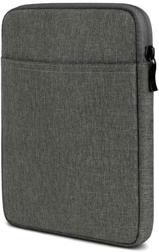 moex Tablet Hülle für Redmi Pad SE 8.7 Tasche mit Reißverschluss und Fach für Zubehör, Nylon Stoff Sleeve weich Gepolstert, Schutzhülle Minimalistisch Dash Case, Dunkelgrau