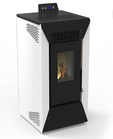Stufa a pellet canalizzata wifi Courmayeur 8,74 kw Bianco