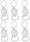 PATIKIL Sublimation Blanks Keychains, 6 Pcs Metal Rectangle Bottle Opener Blank Key Rings Heat Transfer Keychains for DIY Crafts Photo Nameplate Friends Families, Silver Tone, Style 4