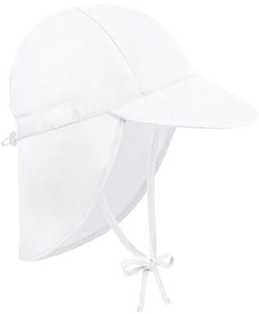 Becellen Sonnenhut Kinder, Sommer UV SPF50+ Regenhut mit Nackenschutz Atmungsaktive Leichte Sommermütze Baby mit Kinnriemen Verstellbarer Kleinkind Fischerhut Für 1-5 Jahre Mädchen Jungen