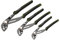 Draper Expert 3 Piece Water Pump Pliers Set 300mm, 250mm & 200mm | Easy Click Adjustable Hardened Serrated Teeth Jaws | High Torque Diamond-Shaped Jaws