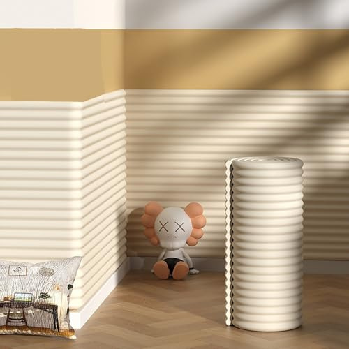 Wandkissen Selbstklebend Kinderzimmer, 60 cm Breite Anti-Kollision Wandpolster Gepolstert Kopfteil, Polsterpaneel Wand Wandschutz Bett für Kinder, Kantenschutz an den Ecken(Weiß,60 * 200 cm)