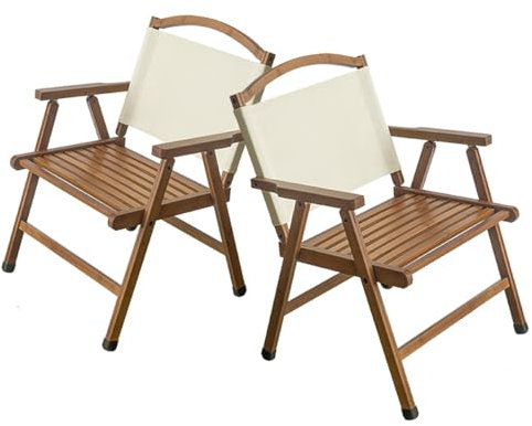 DRFGNF Klappstühle für die Terrasse, Holzstühle für den Außenbereich mit Rückenlehne, Liegestuhl, Camping-Strandstuhl, stapelbarer Esszimmerstuhl, Faltbare Schlingenstühle für den Außenbereich für