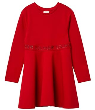 s.Oliver Junior Mädchen Kleid – Langarm, Glitzergarn, ausgestellt