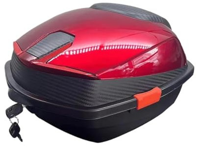 MNEVZX Top Box per Moto Bauletto per Moto, Grande capacità, con Serratura, Universale, per Accessori per Moto ScatolaPortapacchi Moto(Key style4)