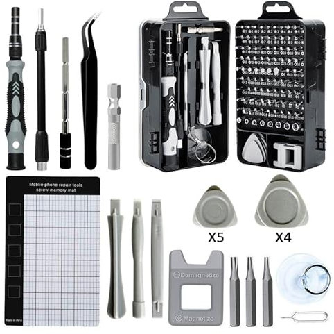 122-in-1 Precision Screwdriver Set: 103 Bits Laptop Phone Repair Tool Kit for Watches Tablets PC Glasses Cameras Electronics