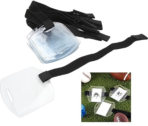 10 Stück Arm-Ausweishalter, Armband, Ausweishalter, Ausweisträger mit verstellbarem Gummiband, hohe Sichtbarkeit, Universalgröße für Büro, Business, Schule