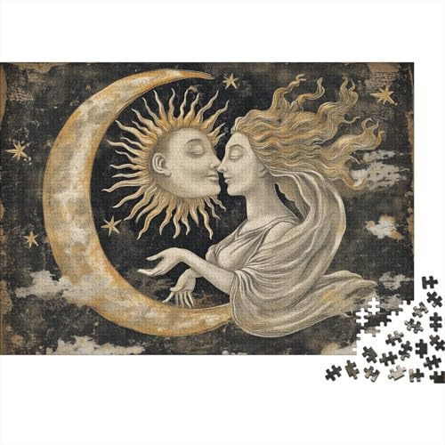 Mond und Sonne, Tarot-Stil Rätsel Für Erwachsene 38x26cm/1000pcs,Herausforderungsspiele