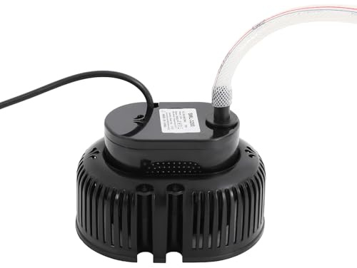 Pool Pumpe 75W Planschbecken Filterpumpe mit Wasserleitung, Anschlüsse, IPX8 Filterpumpe Pool für Teiche, Schwimmbäder, Springbrunnen, Aquarien, landwirtschaftliche Bewässerung (Schwarz)