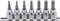 BGS 5108 | Bit-Einsatz-Satz | 7-tlg. | 10 mm (3/8) | T-Profil (für Torx) T15 - T50 | CV-Stahl