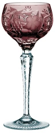 Nachtmann Weinglas mit Schliffdekoration, 230 ml, dunkelrot, Traube, 35947, Römerglas aus Bleikristall, spülmaschinenfest, Made in Germany