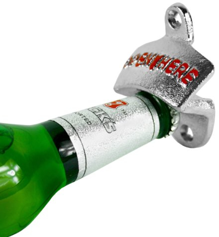 Bottle Opener Wall Mounted - Man Cave Retro Beer Wall Bottle Opener - Home, Bar, Kitchen Outdoor and Indoor