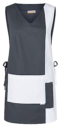 Karlowsky Überwurfkasack Marilies - 65% Polyester/35% Baumwolle - anthrazit/weiß - Größe II