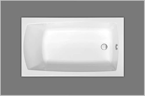 Baignoire rectangulaire en acrylique blanc 120 x 70 x 41 cm