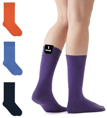 von Jungfeld - 1 Paar Classic Socken für Damen & Herren Gr. 39-46 - Hochwertige Socken aus Bio-Baumwolle in verschiedenen Farben