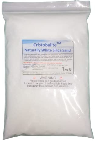 Trustleaf 1kg Bag of Decorative White Silica Sand for Art and Crafts