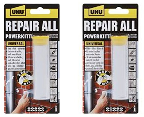 2 x UHU Repair All PowerKit de 2 componentes pegamento 60 g