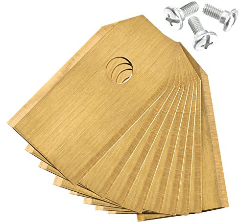 Zelsius Premium Titan lame de rechange (3 G | Épaisseur de 0,75 mm), pour tondeuse à gazon Robot, Blades, lame de rechange Convient à gazon automatique Husqvarna et Gardena, or autre