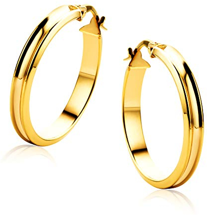 Orovi Ohrringe Damen Gelbgold 9 Karat / 375 Gold Creolen Ohr-Schmuck