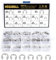 HSEAMALL 400 STÜCKE Sprengring Set E-Clip E-Clips Sicherungsringe Edelstahl Externe Haltering Snap Intern Sicherungsring Sortiment Kit