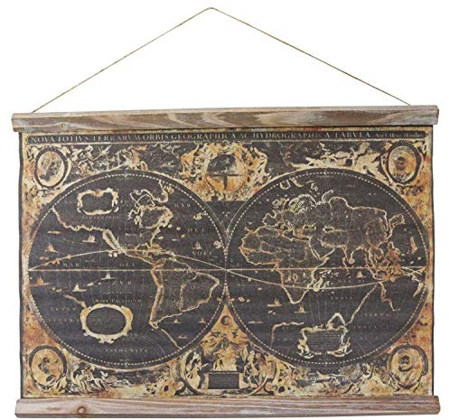 aubaho Carte Historique Rouleau 60cm Continent Style Antique Orbis Geographica