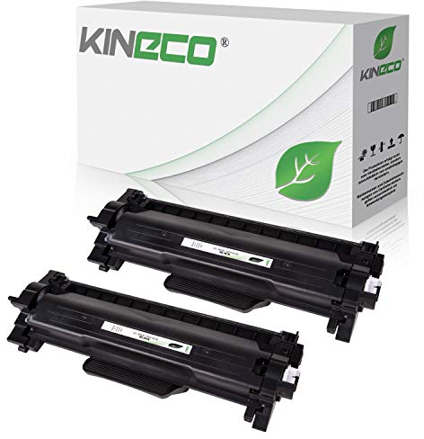 Kineco 2 Toner XXL ersetzt Brother TN2420 TN2410 Doppelpack 2X 3.000 Seiten für Brother HL-L2350DW HL-L2370DN HL-L2375DW HL-L2310D MFC-L2710DW