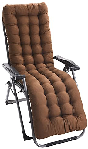 GXFXLP Gartenliege Auflage, Sonnenliege Kissen, Auflage sonnenliege, Liege auflagen Outdoor, 48x125, 48x155, 48x170cm Liegen, für Terrasse, Reisen, Relax Liegestuhl,Braun,155 * 48
