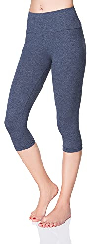 SOFTSAIL Damen-Leggings in 3/4-Länge mit hoher Taille und Bauchregulierung Atmungsaktive, Dehnbare, lässige, Klassische Baumwollhose LWP34 LWP146